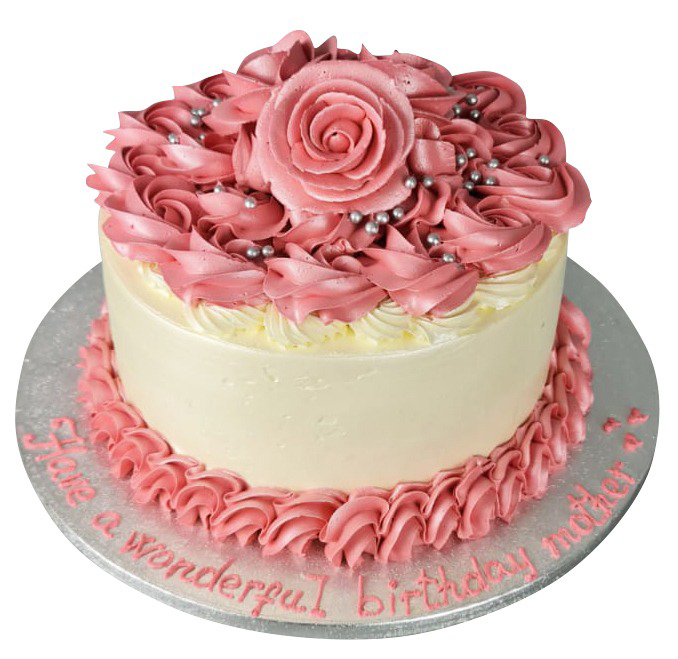 Rose Topped Anniversary Cake