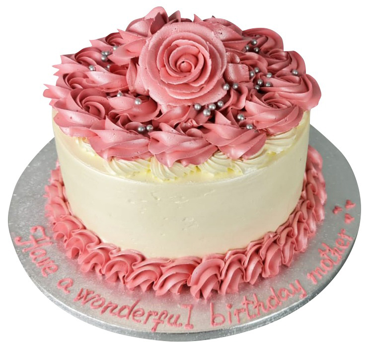 Rose Topped Anniversary Cake