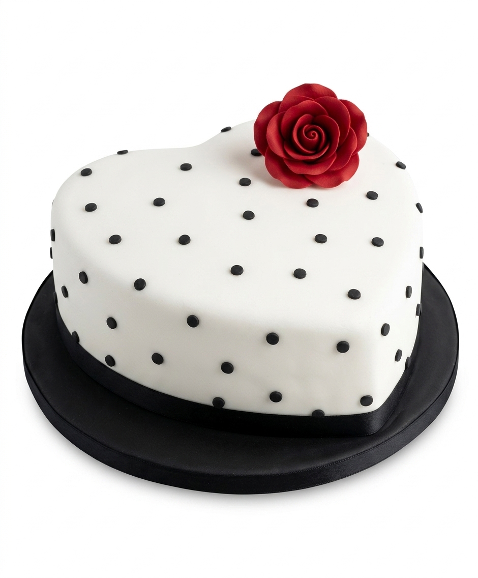 Heart Polka Dot Birthday Cake For Her
