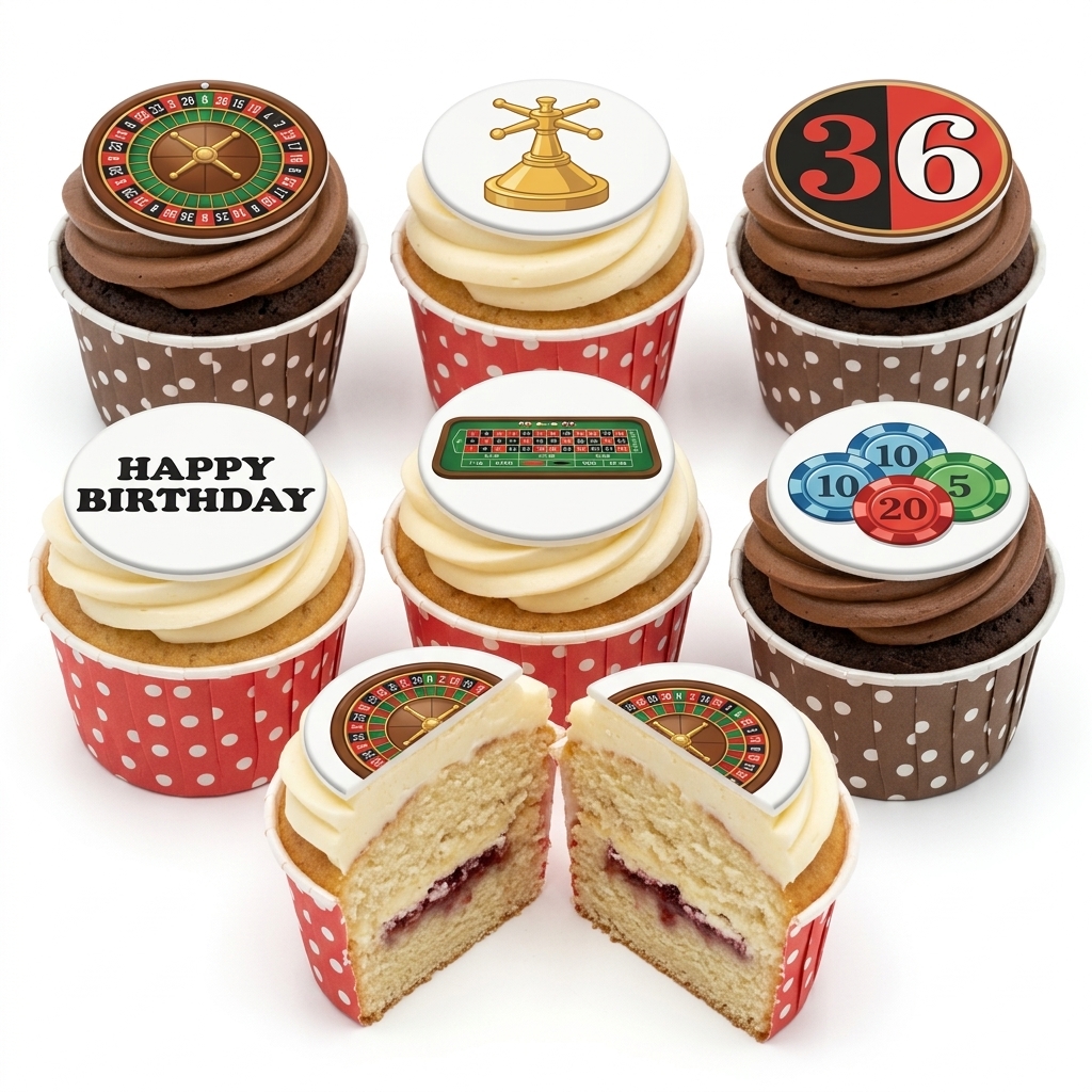 Casino Theme Birthday Cupcakes