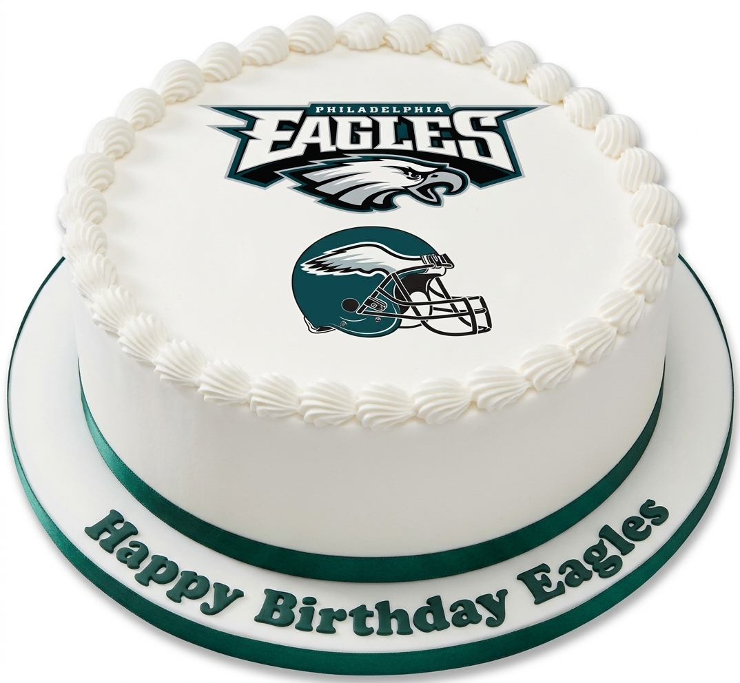 Philadelphia Eagles Football Birthday Cake