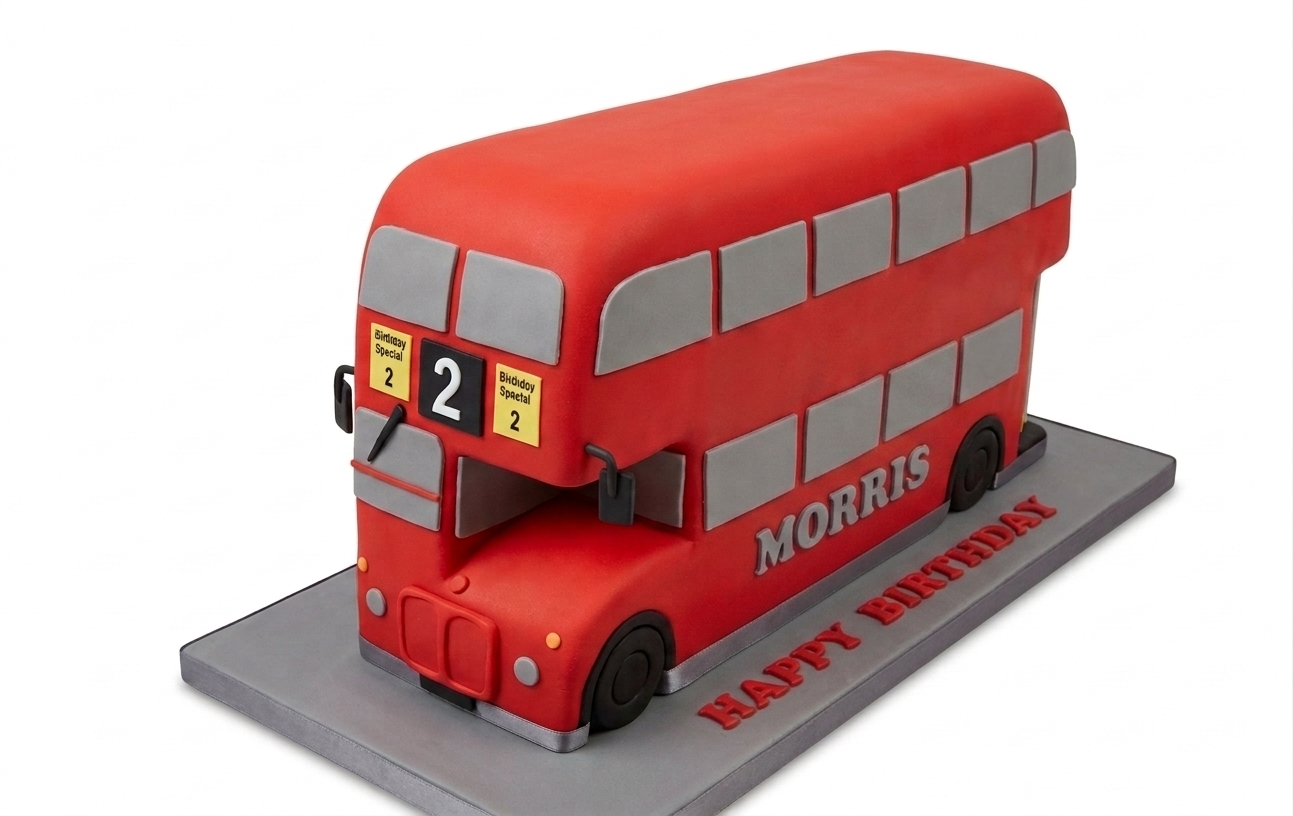 London Bus Birthday Cake