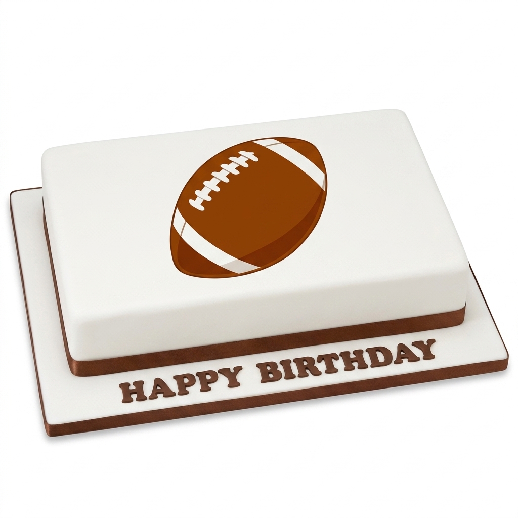 American Football Sports Theme Birthday Cake