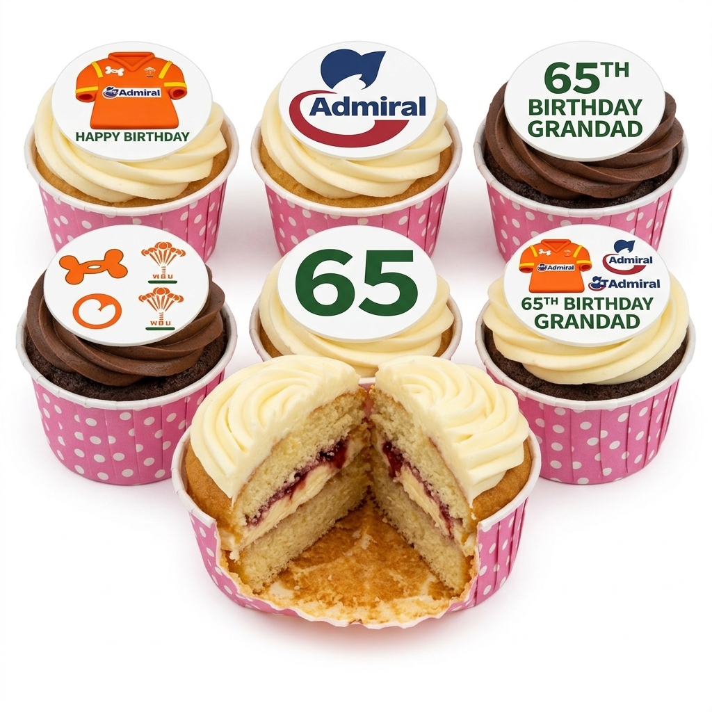 Personalised Rugby Birthday Cupcakes