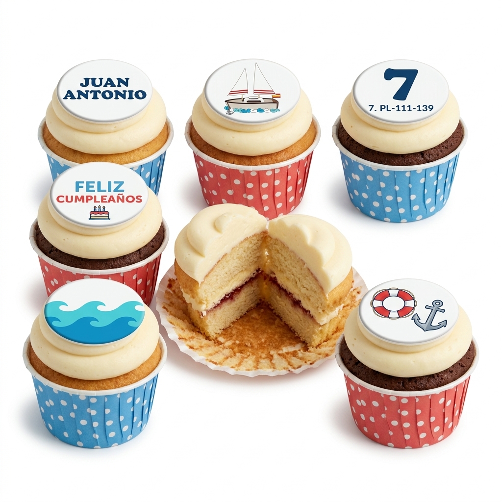 Nautical Theme Birthday Cupcakes