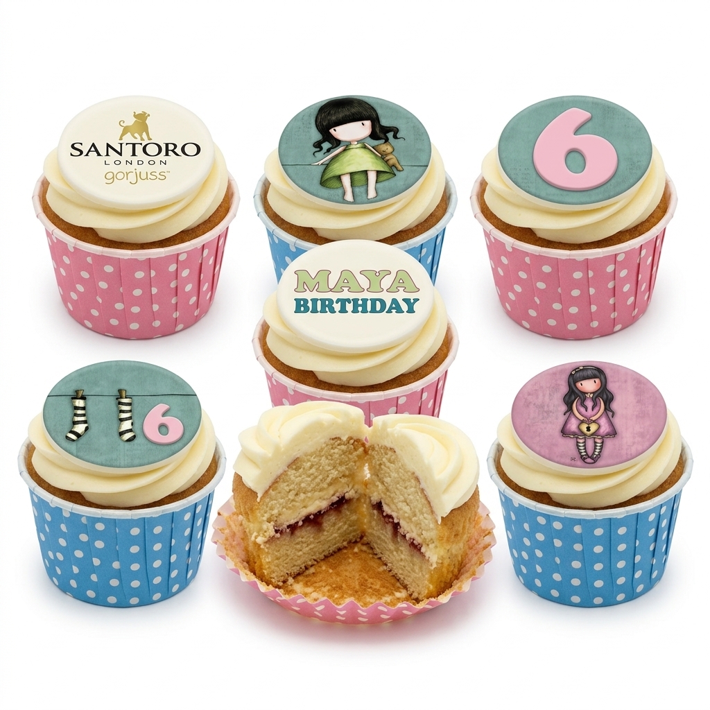 Gorjuss Birthday Cupcakes with Custom Age