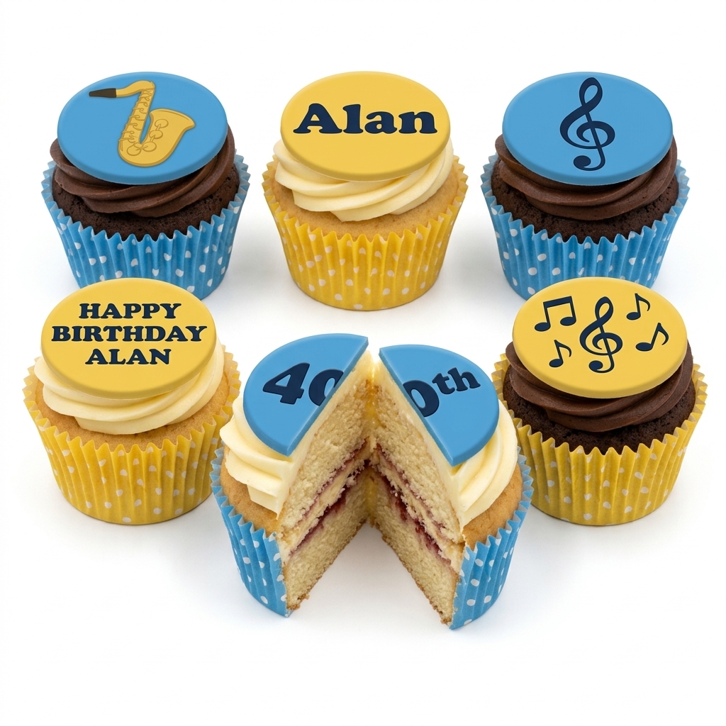 Music Theme Birthday Cupcakes