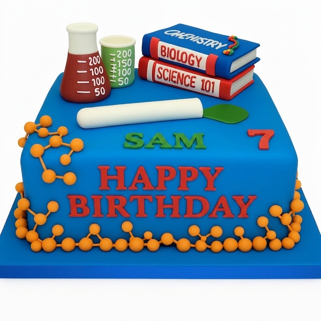 Kids Science Theme Birthday Cake