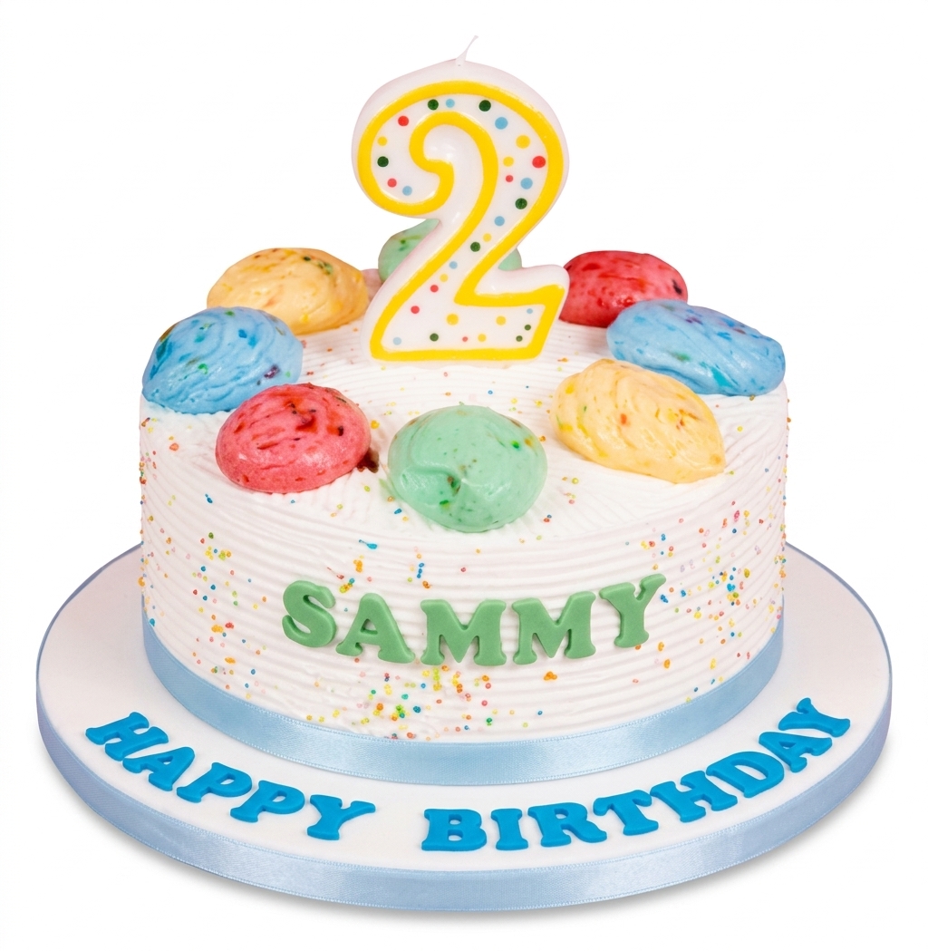 Fun Sprinkles & Ice Cream Kids Birthday Cake