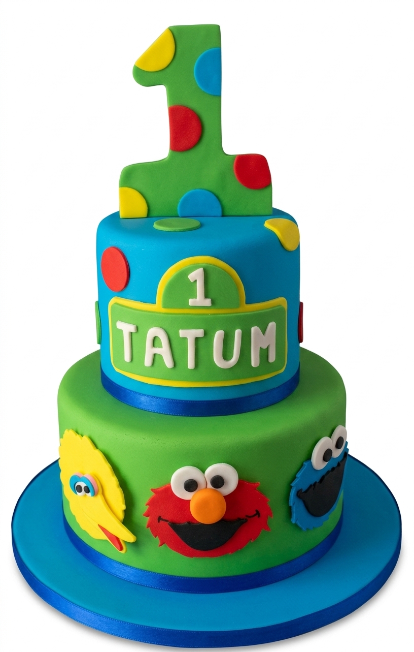 Sesame Street 1st Birthday Cake
