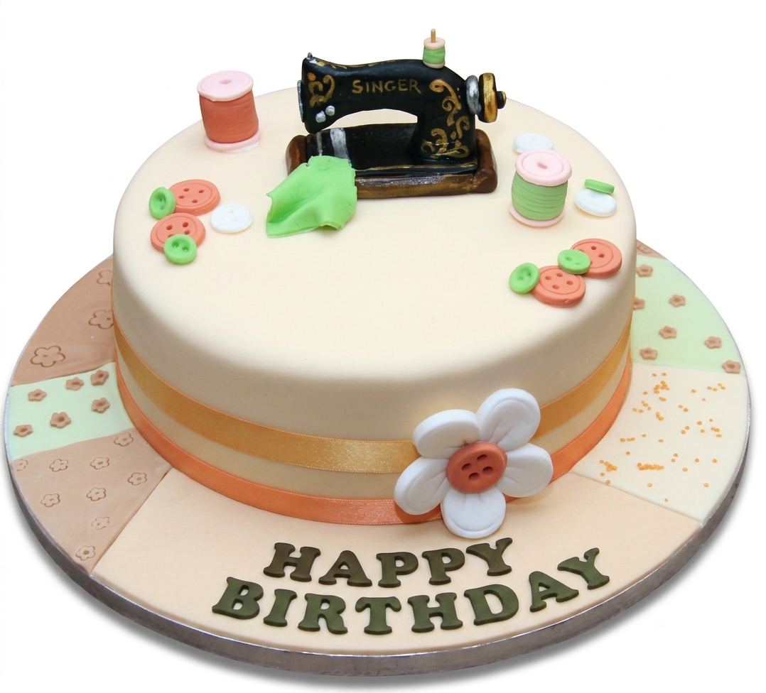 Sewing Machine Birthday Cake