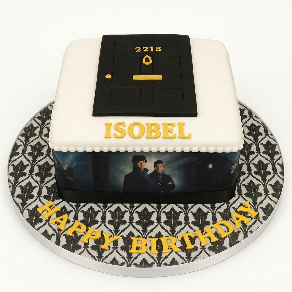 Sherlock Holmes Theme Birthday Cake