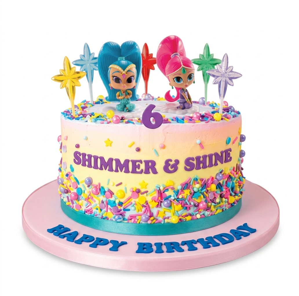 Shimmer & Shine Kids Birthday Cake