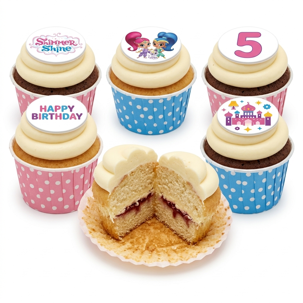 Shimmer and Shine Birthday Cupcakes
