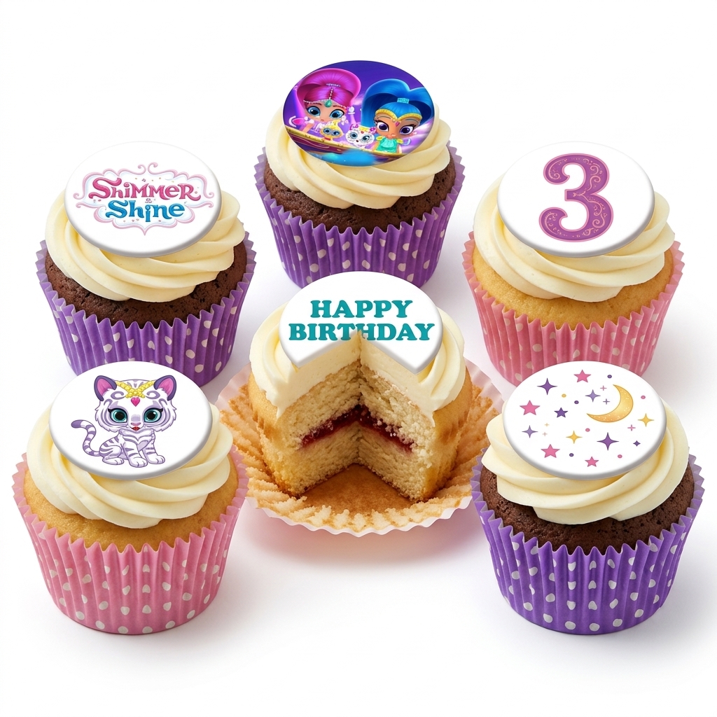 Shimmer and Shine Birthday Cupcakes