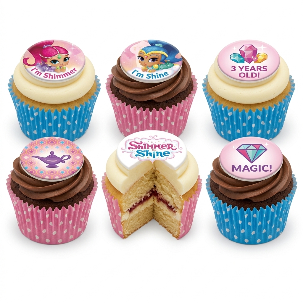 Shimmer and Shine Birthday Cupcakes