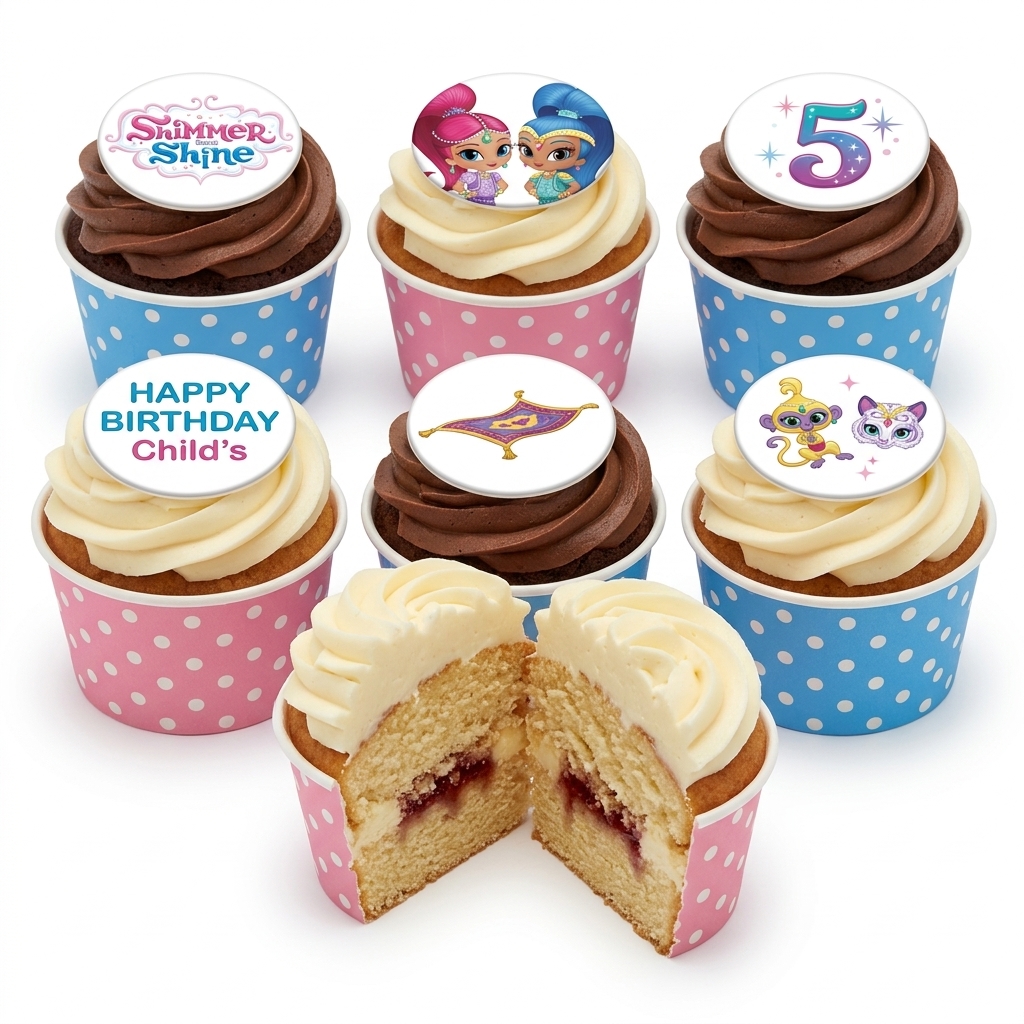 Shimmer and Shine Birthday Cupcakes