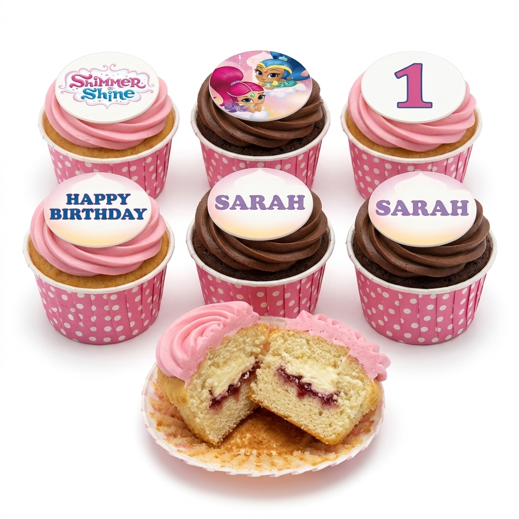 Shimmer and Shine Birthday Cupcakes for Girls