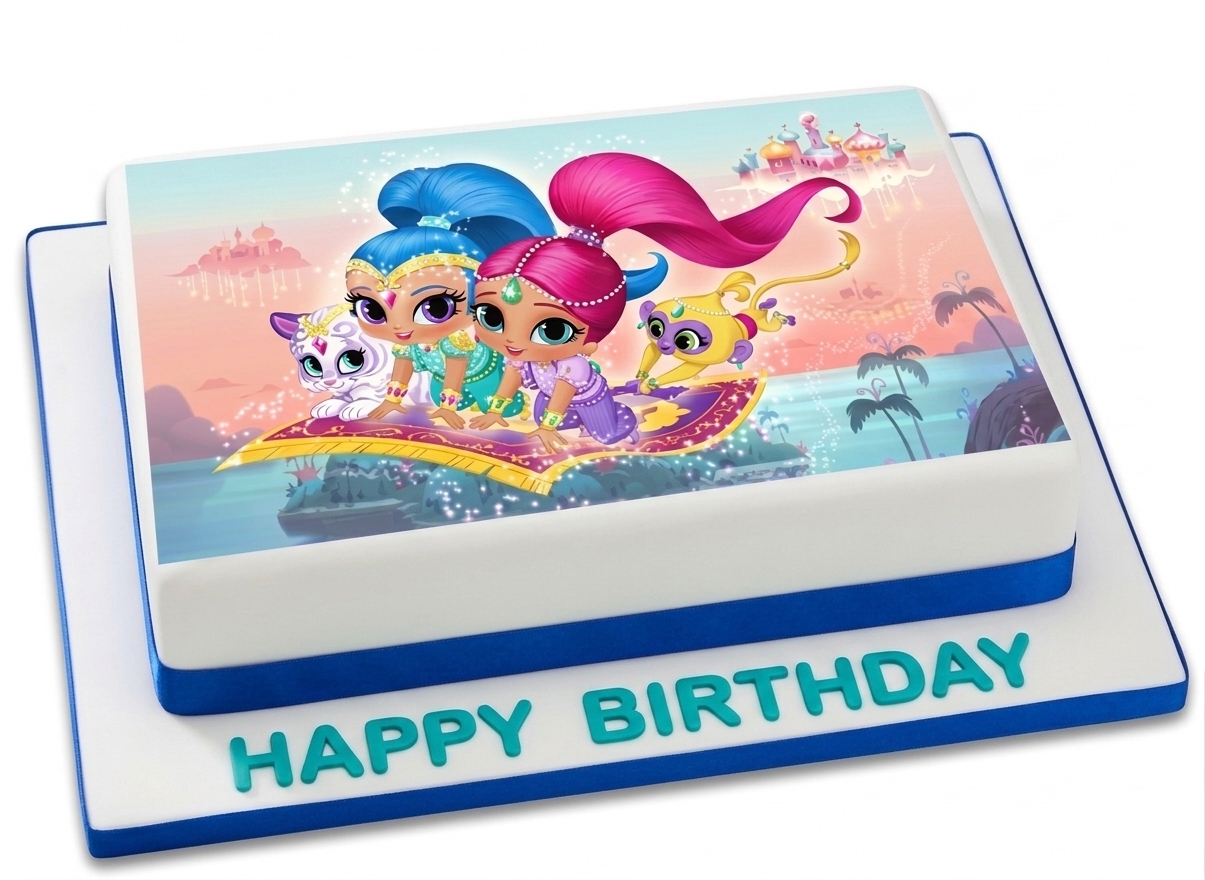 Shimmer and Shine Birthday Cake for Girls