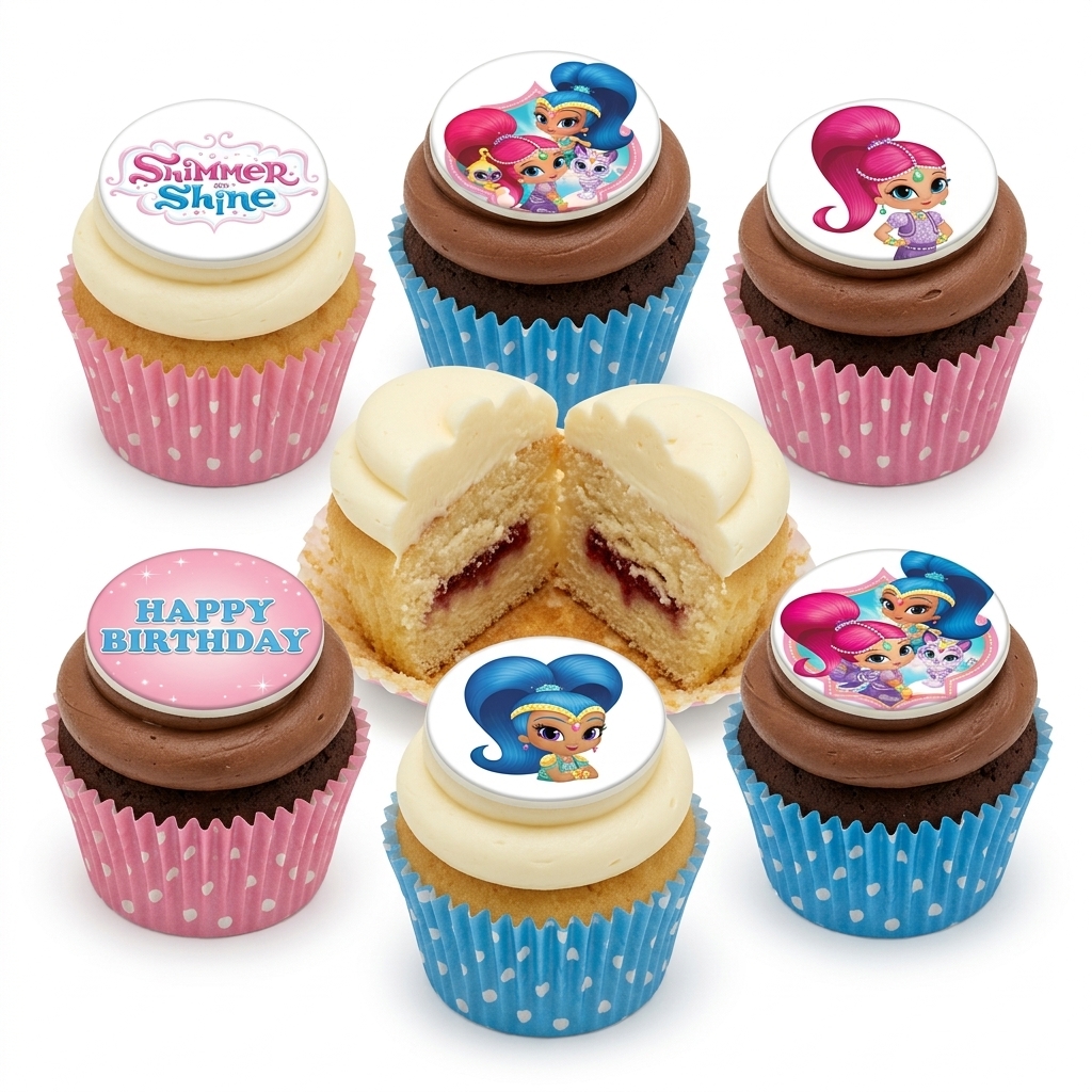 Shimmer and Shine Birthday Cupcakes
