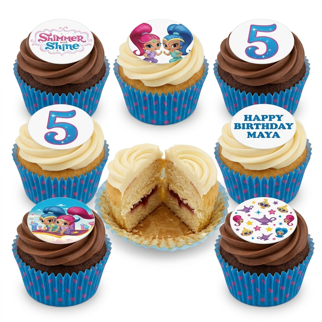 Shimmer and Shine Birthday Cupcakes
