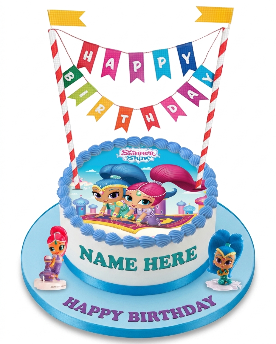 Shimmer and Shine Personalised Birthday Cake