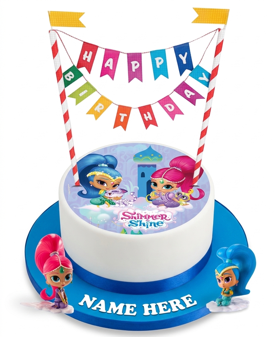 Shimmer and Shine Birthday Cake for Girls