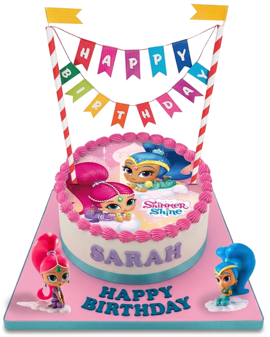 Shimmer and Shine Birthday Cake for Girls