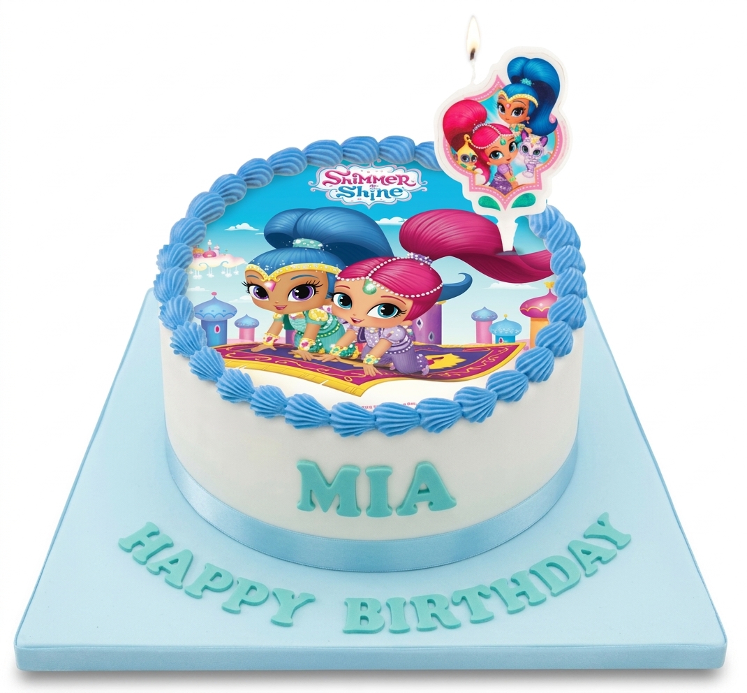 Shimmer and Shine Birthday Cake for Girls