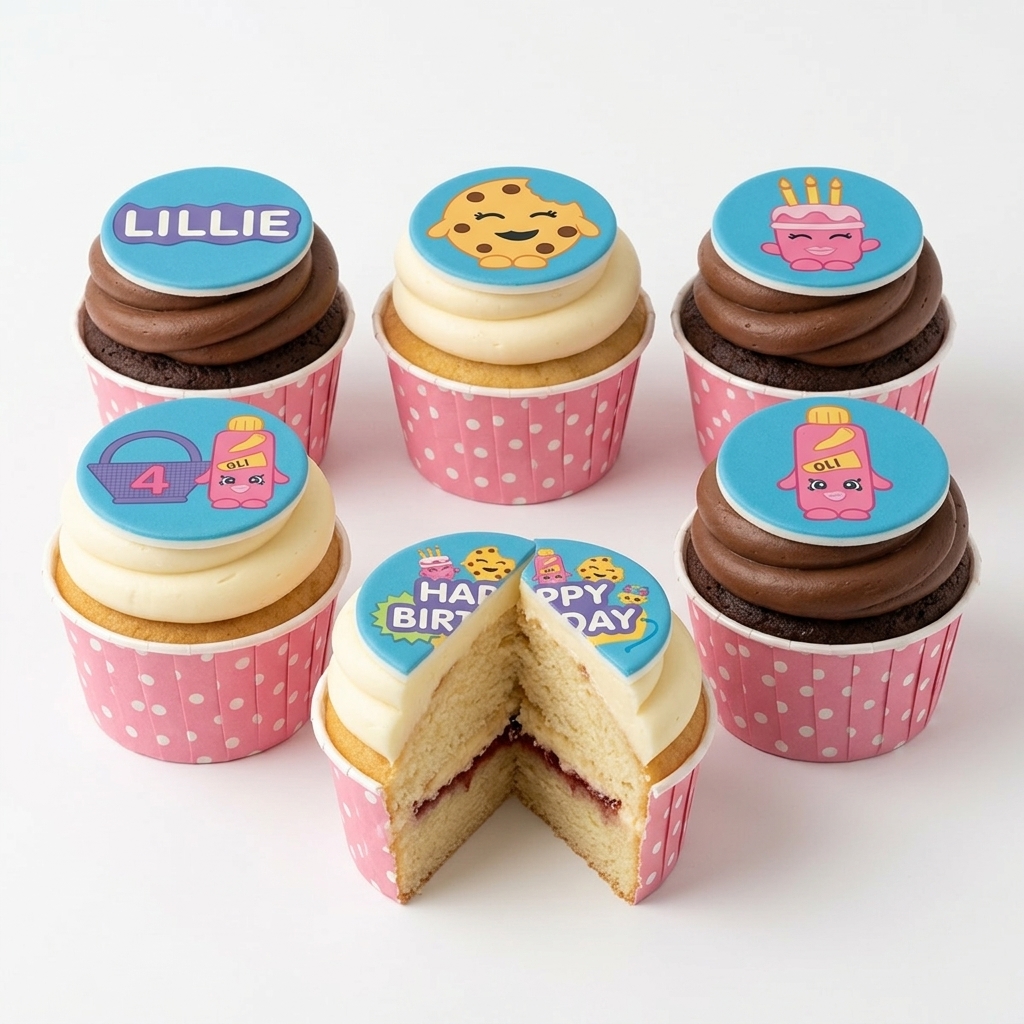 Shopkins Birthday Cupcakes for Kids