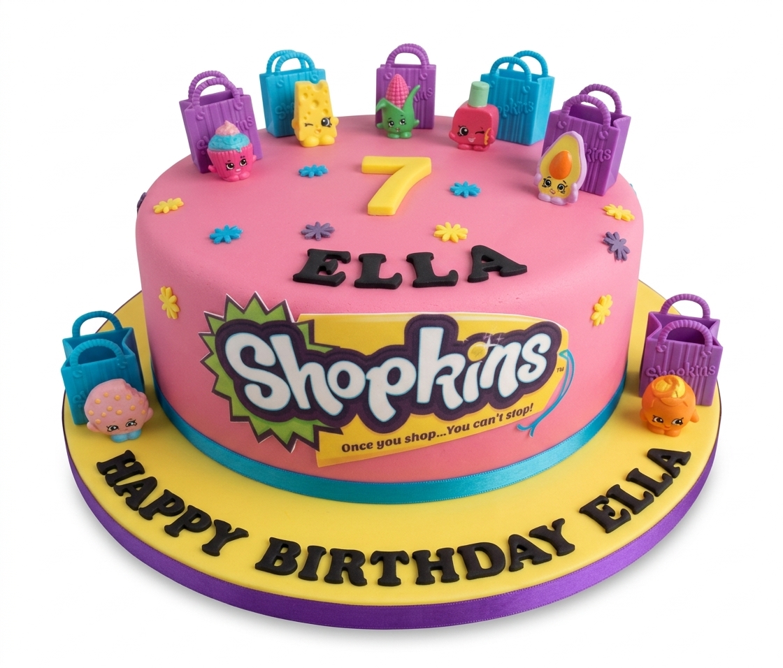 Shopkins Birthday Cake for Girls