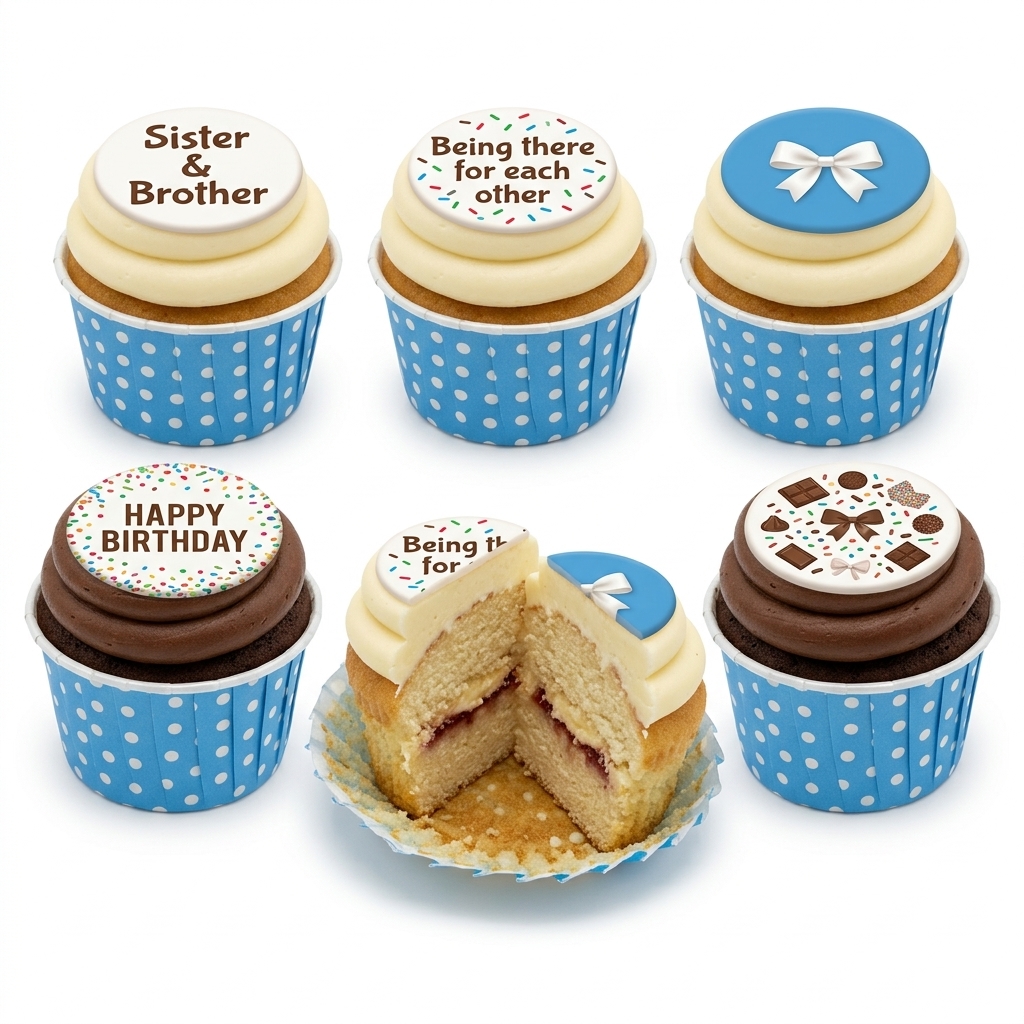 Personalised Message Birthday Cupcakes