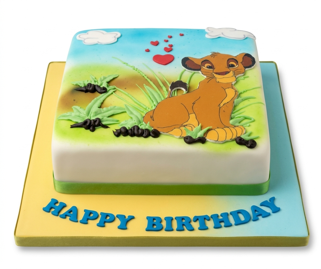 Lion King Simba Kids Birthday Cake