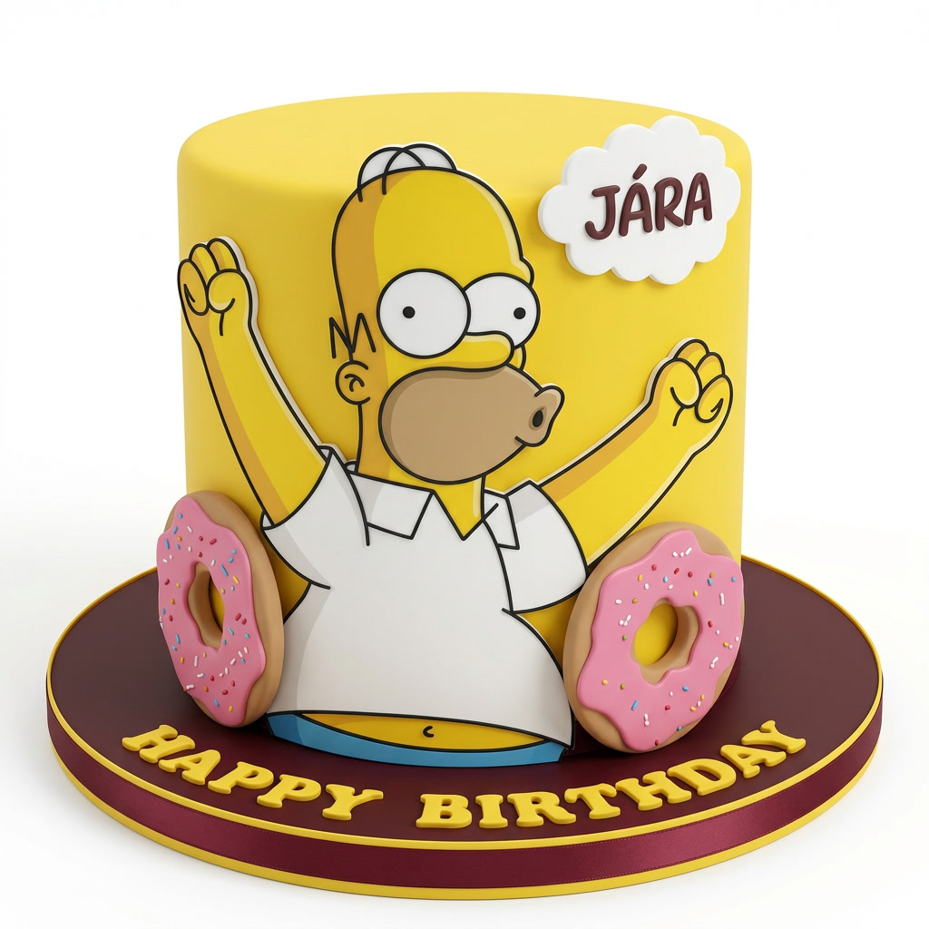 Homer Simpson Birthday Cake