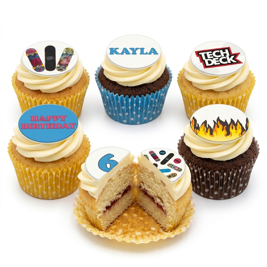 Tech Deck Skateboarding Birthday Cupcakes