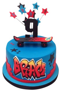 Skate Board Theme Cake 