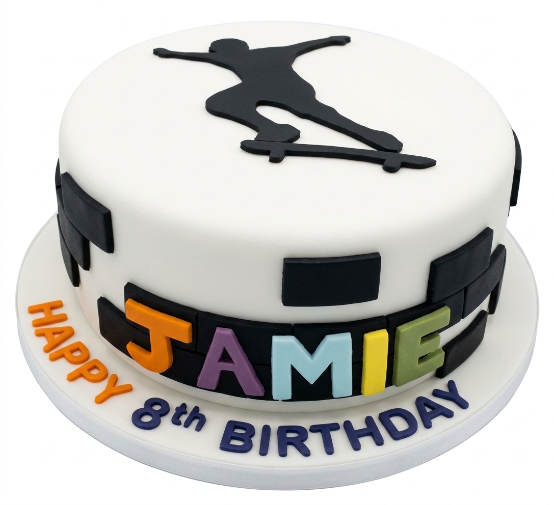 Skateboarder Birthday Cake for Kids