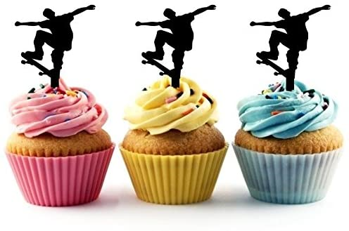 Skate Board Theme Cupcakes - Pack of 6