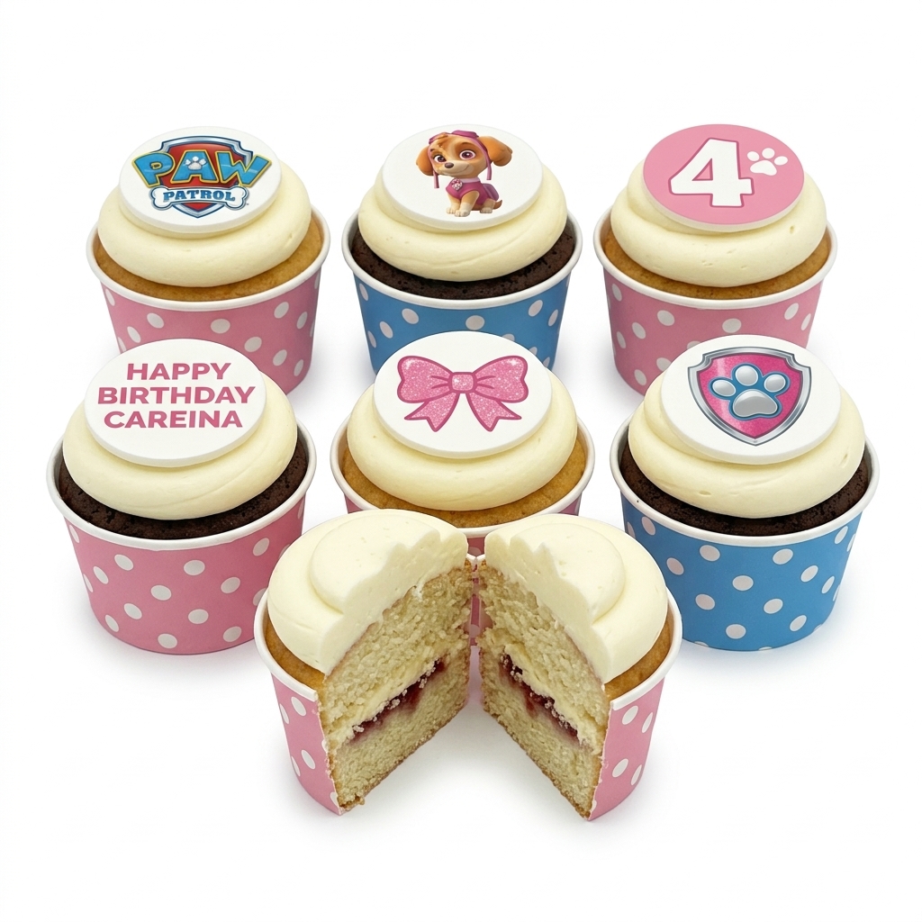 Paw Patrol Skye Birthday Cupcakes for Girls