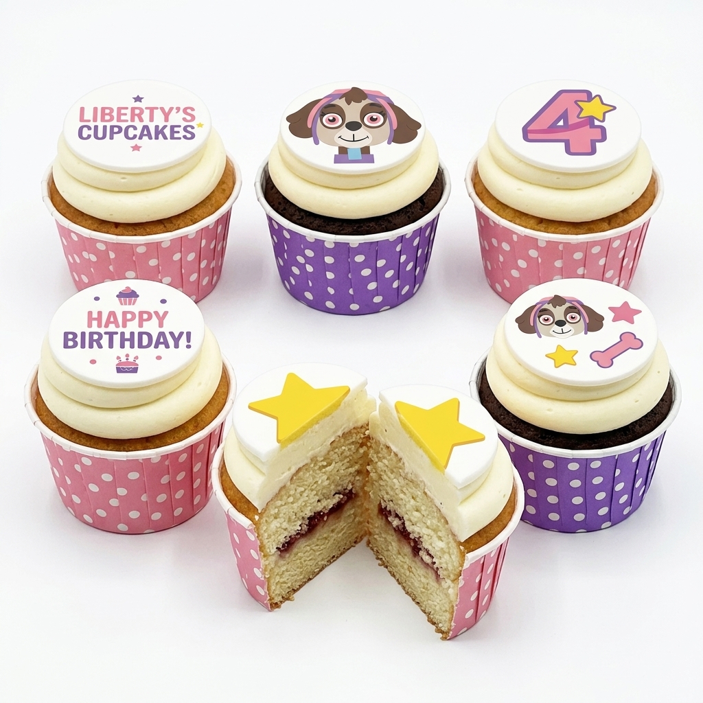 Skye Paw Patrol Birthday Cupcakes