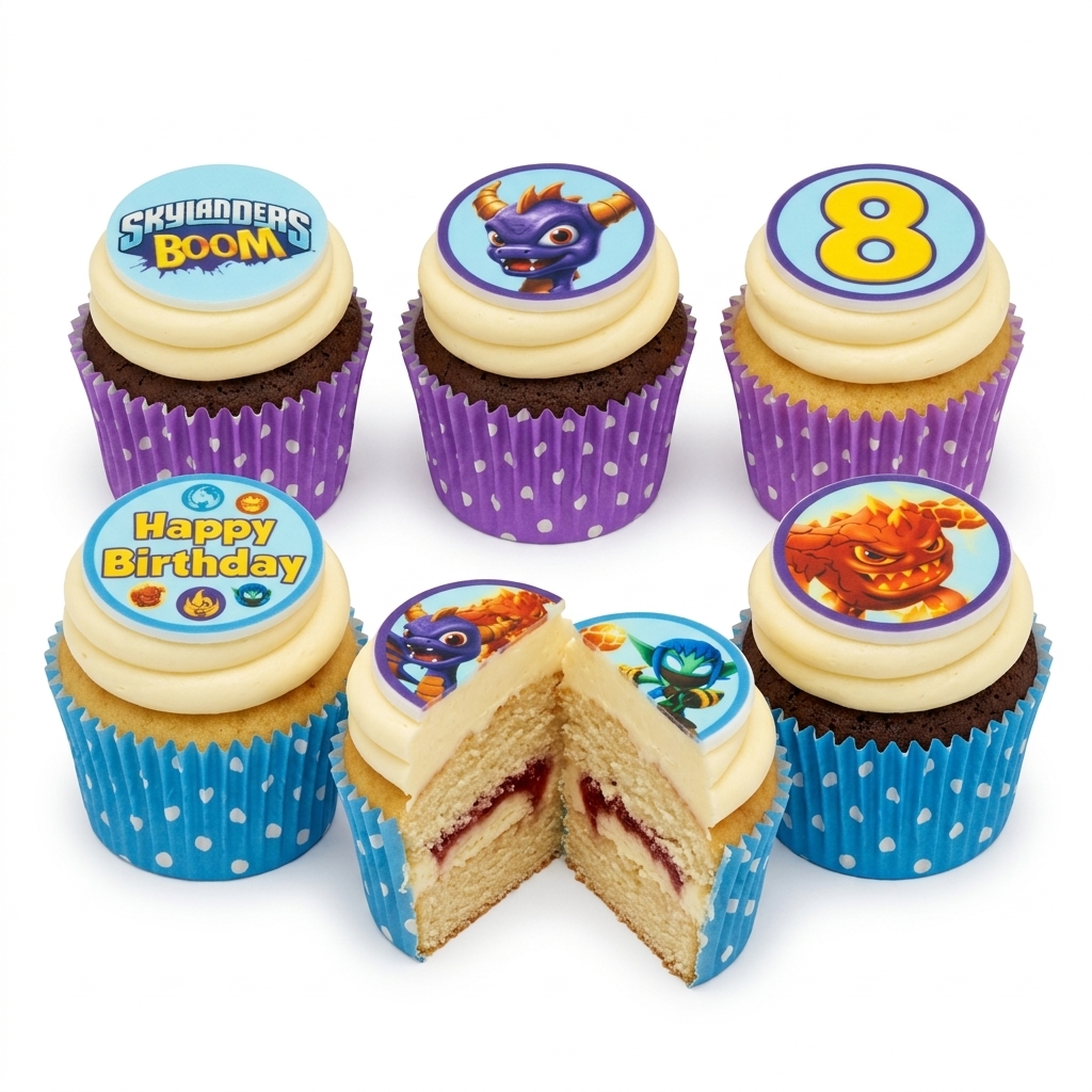 Skylanders Birthday Cupcakes