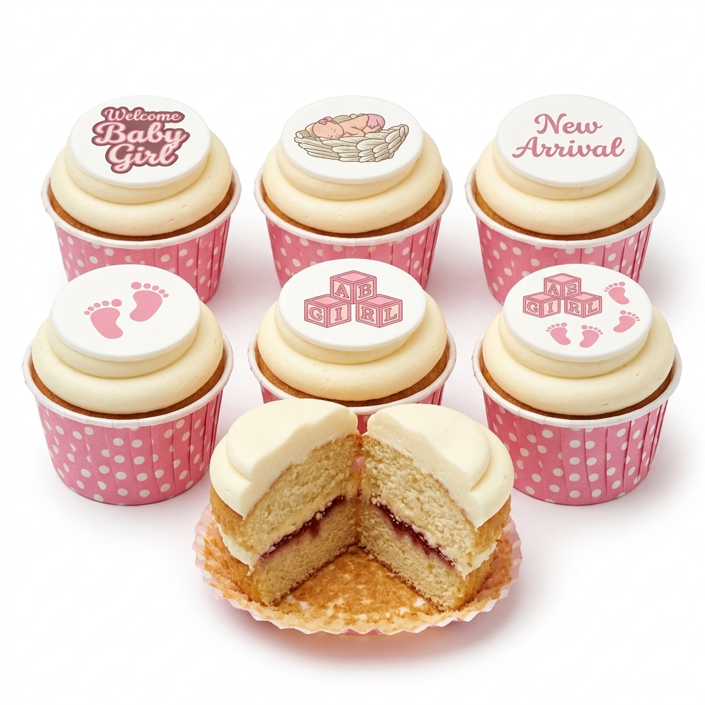Baby Shower Cupcakes for Girls