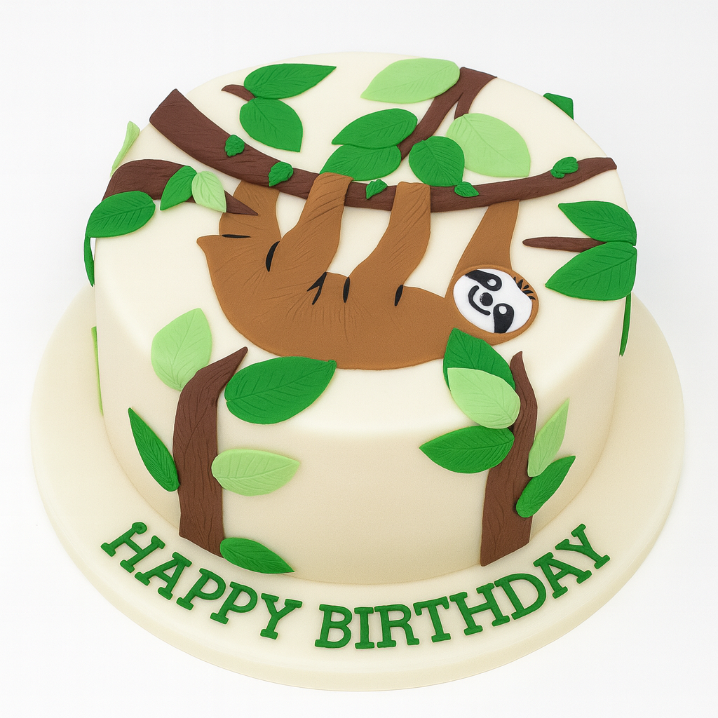 Sloth Birthday Cake