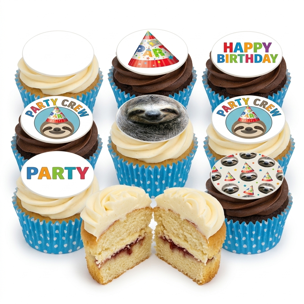 Sloth Birthday Cupcakes for Kids
