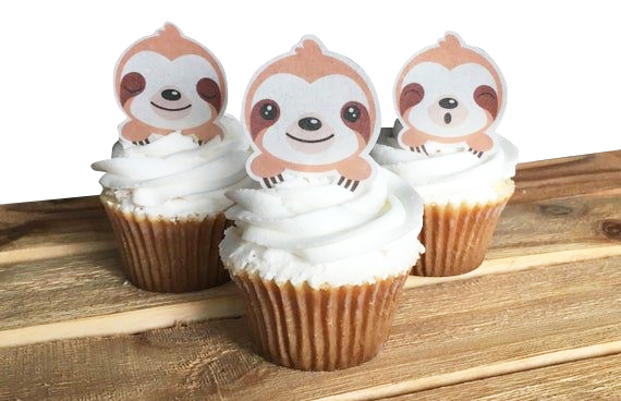 Sloth Theme Cupcakes