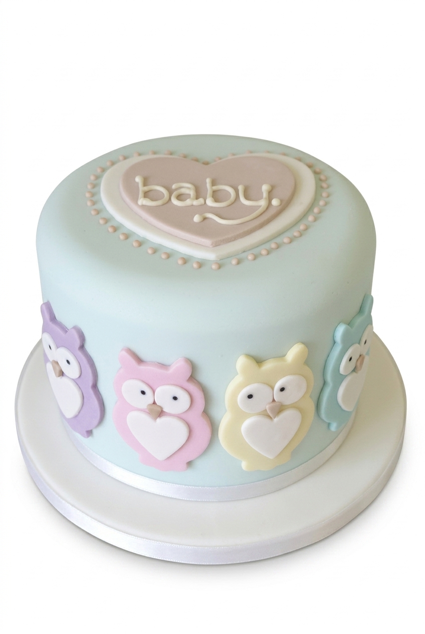 Baby Owl Celebration Cake