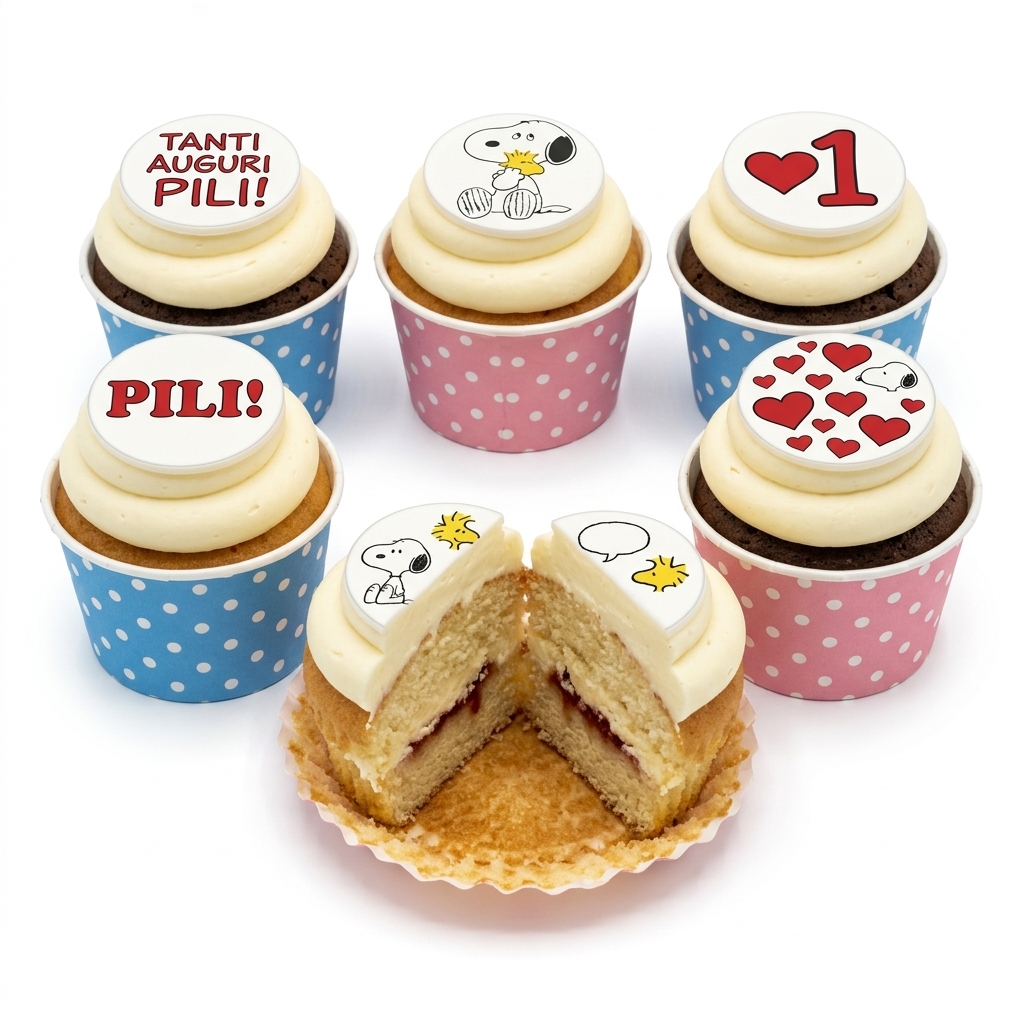 Snoopy Birthday Cupcakes for Kids