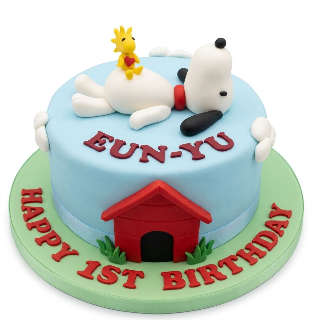 Snoopy 1st Birthday Cake