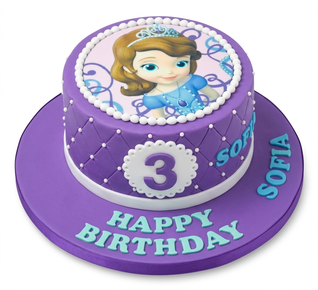 Sofia the First Birthday Cake for Girls