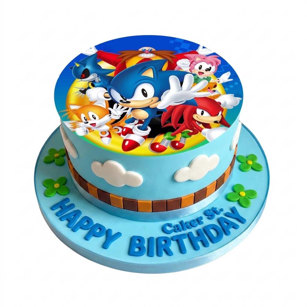 Sonic Hedgehog Birthday Cake